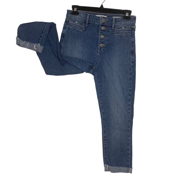 Guess 1981 Studded Jean Skinny Button Fly Size 27 Belt Loops 4 Working Pockets - Picture 3 of 13